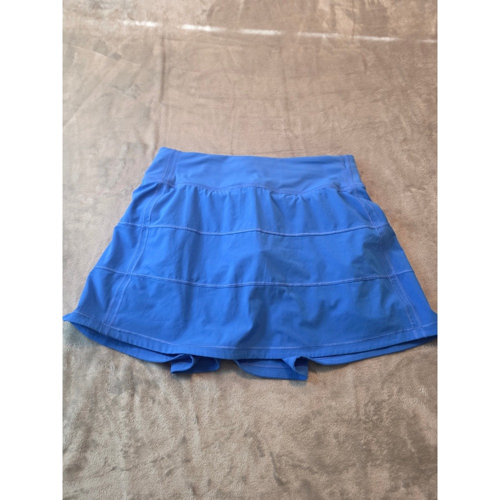 Lululemon Pace Rival Skirt Tall Women 4 Blue Pleated Tennis Golf Skort